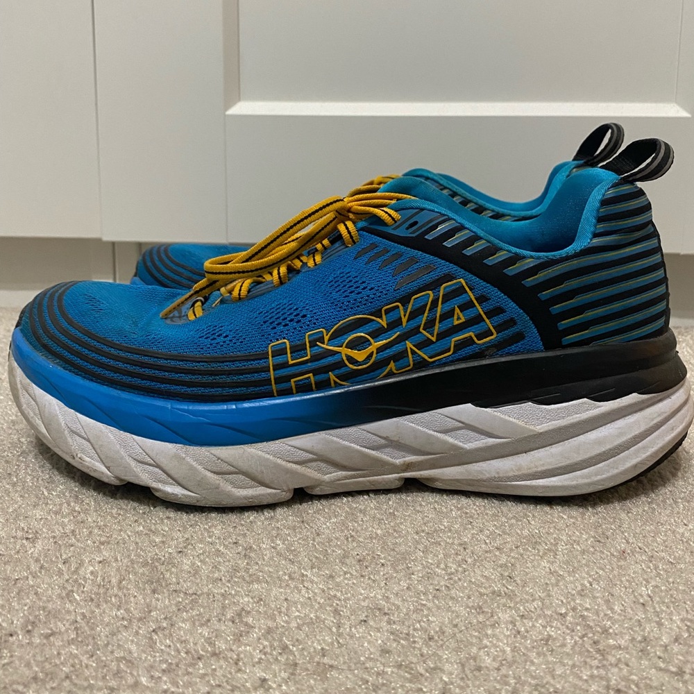 Hoka Bondi 6, Mens size 8.5, also fits Women 10.5.